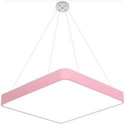 LEDsviti Hanging Pannello LED design rosa 500x500mm 36W bianco giorno (13136) + 1x Cavo per pannelli sospesi - set di cavi 4