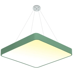 LEDsviti Hanging Pannello LED design verde 400x400mm 24W bianco caldo (13143) + 1x Filo per pannelli sospesi - set di cavi 4