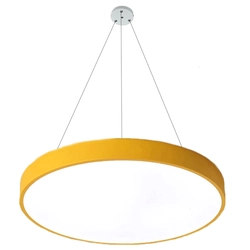 LEDsviti Hanging Pannello LED di design giallo 500mm 36W bianco caldo (13165) + 1x Filo per pannelli sospesi - set di cavi 4