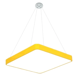 LEDsviti Hanging Yellow dizaino LED panelė 600x600mm 48W diena balta (13188) + 1x Pakabinamų plokščių laidas – 4 laidų rinkinys