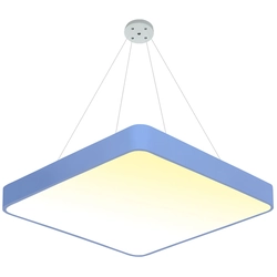 LEDsviti Hængende Blå designer LED-panel 500x500mm 36W varm hvid (13153) + 1x Tråd til hængende paneler - 4 ledningssæt