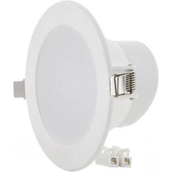 LEDsviti Lámpara LED redonda integrada blanca 10W 115mm blanco diurno IP63 (2445)