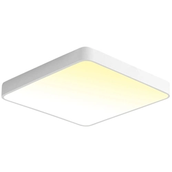 LEDsviti Λευκό πάνελ LED οροφής 400x400mm 24W ζεστό λευκό με αισθητήρα (13872)