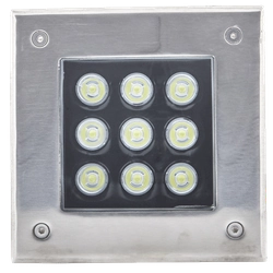 LEDsviti Luz LED de aterramento móvel 9W branco frio (7843)