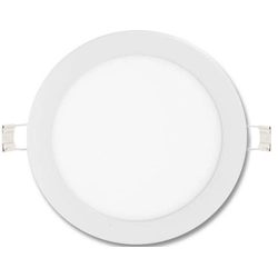 LEDsviti Painel de LED embutido circular branco regulável 300mm 24W branco quente (6752) + 1x fonte regulável