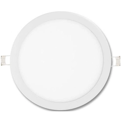 LEDsviti Painel de LED embutido circular branco regulável 600mm 48W branco quente (3042) + 1x fonte regulável
