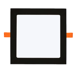 LEDsviti Painel LED embutido preto 24W quadrado 300x300mm dia branco (12537)