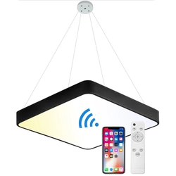 LEDsviti Painel LED preto suspenso 500x500mm 36W smart CCT com controlador (13203)