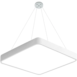 LEDsviti Panel LED de diseño blanco suspendido 600x600mm 48W blanco cálido (13129) + 1x Cable para paneles suspendidos - juego de cables 4