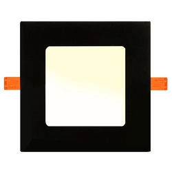 LEDsviti Panel LED integrado negro 3W cuadrado 85x85mm blanco cálido (12524)