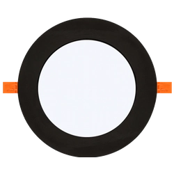 LEDsviti Panneau LED intégré noir 24W rond 300mm blanc diurne (12535)