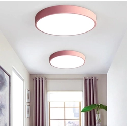 LEDsviti Pannello LED da soffitto rosa 400mm 24W bianco diurno con sensore (13881)