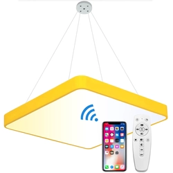 LEDsviti Pannello LED giallo pensile 500x500mm 36W smart CCT con controller (13226)