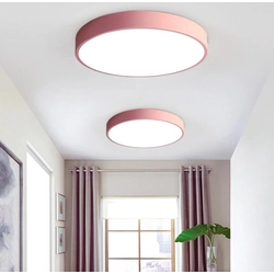LEDsviti Plafond rose panneau LED 400mm 24W blanc jour avec capteur (13881)
