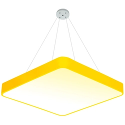 LEDsviti Riippuva Keltainen design-LED-paneeli 600x600mm 48W lämmin valkoinen (13189) + 1x Ripustuspaneelien lanka - 4 johtosarja