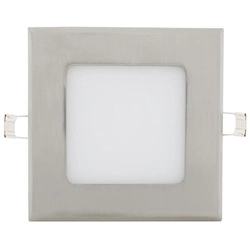 LEDsviti Ściemnialny srebrny wbudowany panel LED 120x120 mm 6W biały dzienny (7583) + 1x ściemnialne źródło