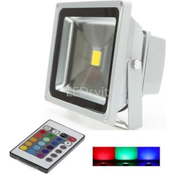 LEDsviti Silver RGB LED spotlight 30W med IR-fjernbetjening (2540)