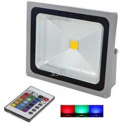 LEDsviti Silver RGB LED spotlight 50W med IR-fjernbetjening (2541)
