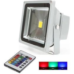 LEDsviti Silver RGB Reflektor punktowy LED 30W z pilotem na podczerwień (2540)