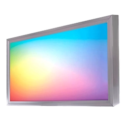 LEDsviti Stmievateľný strieborný LED panel s rámčekom RGB 300x600 mm 15W (2262) + 1x rámček