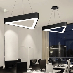 LEDsviti svart tak LED panel triangel 36W dagtid vit (13044)