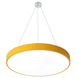 LEDsviti Viseča rumena oblika LED plošča 600mm 48W dnevno bela (13186)