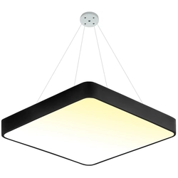 LEDsviti Závěsný Černý designový LED panel 600x600mm 48W teplá bílá (13127)