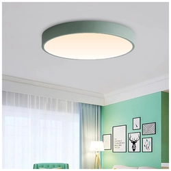 LEDsviti Zelený stropný LED panel 400mm 24W teplá biela s čidlom (13890)
