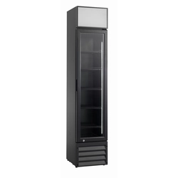 Ledusskapis ar stiklu RQ216-BLACK | 160 l | 390x475x1880 mm |