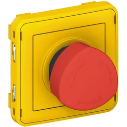 Legrand PLEXO55 Interruptor giratorio de parada de emergencia gris/amarillo (069549)