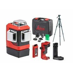 Leica Lino L6G-1 laser z zeleno črto Učinkovit žarek s prestreznikom signala: 0 - 80 m | Z baterijo in polnilnikom | V kovčku