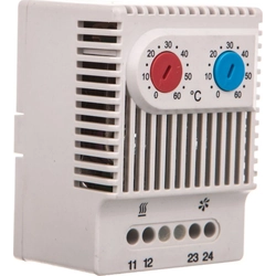 LEIPOLE Dvofunkcijski termostat za krmiljenje grelnika/ventilatorja NC/NO 230VAC območje 0-60 stopinj C 230VAC JWT6012 - JWT6012
