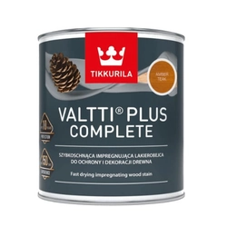 Λεκέ από βερνίκι Tikkurila Valtti Plus Complete Amber Teak