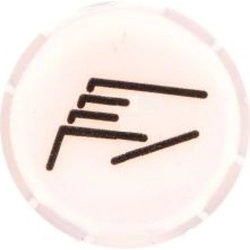 Lente Eaton Button 22mm plana branca com o símbolo MANUAL (218307)