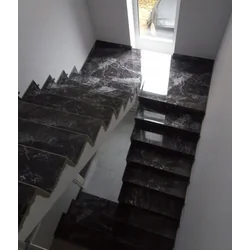 Leštené dlaždice na schody - žily ako mramorový kameň, 120x30 vysoký lesk