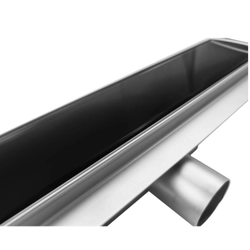 Lineaarinen viemäri, musta lasi 70cm Merihevonen OL-AG01B-70