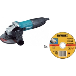 Lixadeira Makita Lixadeira GA5030R / + 3x Disco Dewalt para aço inoxidável