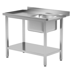 Loading table for dishwasher + sink 90x70x85 | Polgast