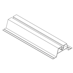 Long trapezoidal bridge - trapezoidal sheet holder 400mm height 40mm, mortise + seal