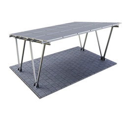 Loodsen / Carport W2 met PV-opbouw (indeling 3 module verticaal L <1960mm)