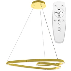 Loop LED Hangende Plafondlamp APP797-cp Goud + Afstandsbediening