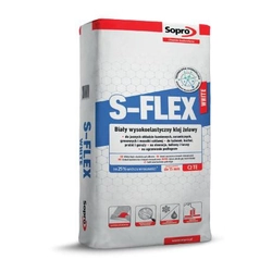 Ļoti elastīga Sopro S-Flex balta gēla līme, 22,5kg balta