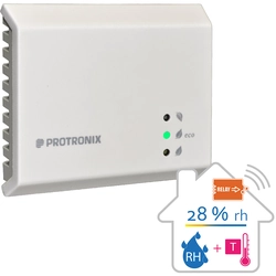 Luchtkwaliteitssensor RV - relatieve vochtigheid en T - temperatuur met R-relais. | NLII-RH+T-R