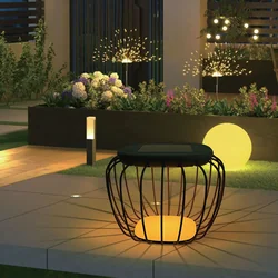 Luci da giardino di design - Luci solari da giardino - IP44 - Nero - 120 Lumen - 6000K+3000K