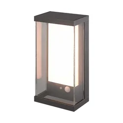 Luminárias de parede solares - IP54 - Corpo cinza - 95 Lúmens - 3000K