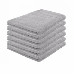 Luxe Hotel Handdoek - Gris - 6 pièces - 50x100cm - 550 g/m2