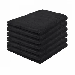 Luxe Hotel Handdoek - Svart - 6 stuks - 50x100cm - 550 g/m2