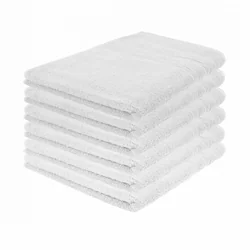 Luxe Hotel Handdoek - Wit - 6 stuks - 50x100cm - 550 g/m2