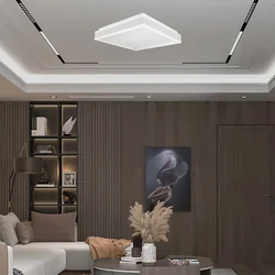 Luzes de cúpula de designer - Quadradas - IP20 - Corpo branco - 38 Watts - 4000 Lúmens - 4000K