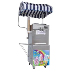 Machine à glace italienne RQMG33 | 2 saveurs +mix | machine à glace | refroidissement nocturne | pompe d'aération | 2x13 l